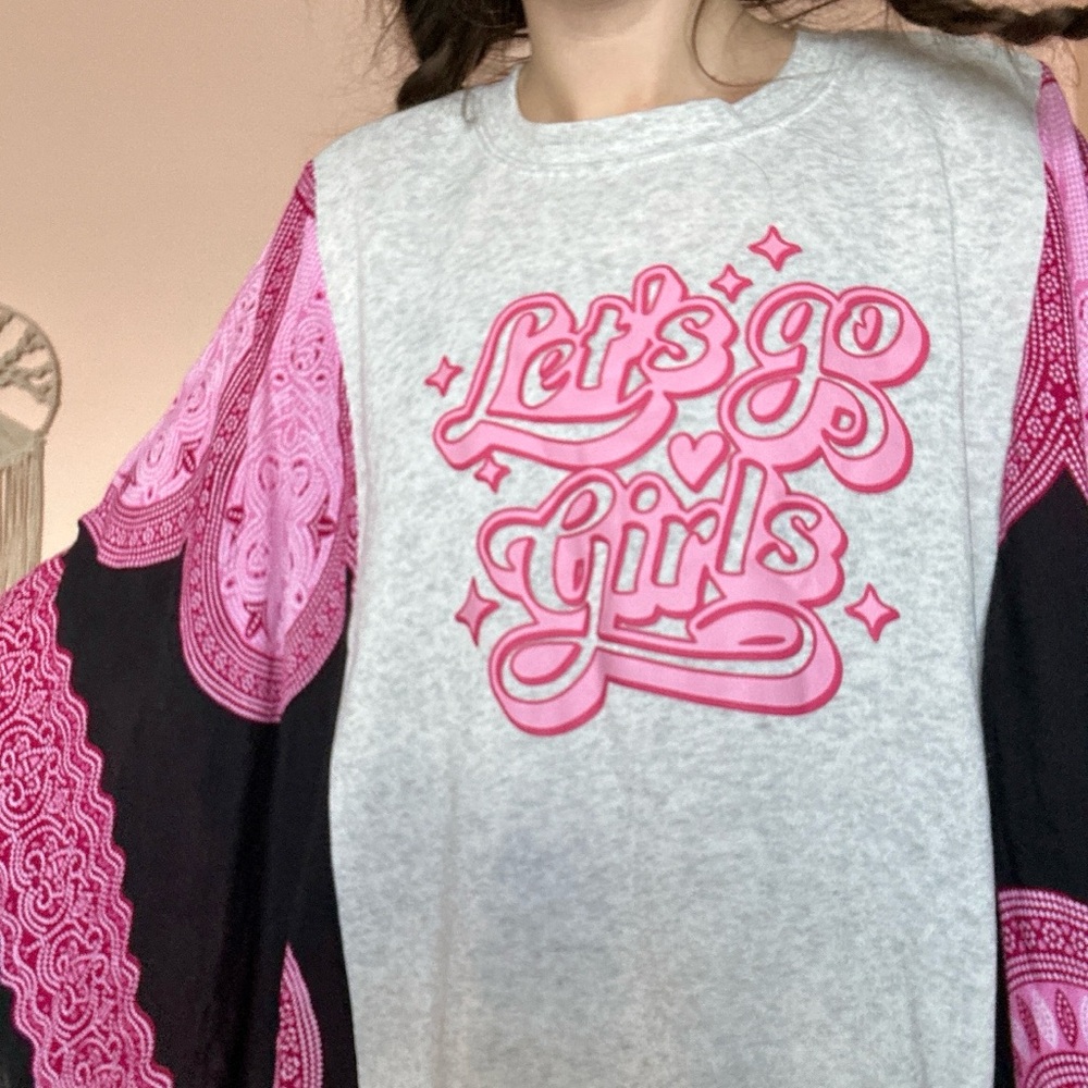 Upcycled “Let’s Go Girls” Box Top - Picture 2 of 4